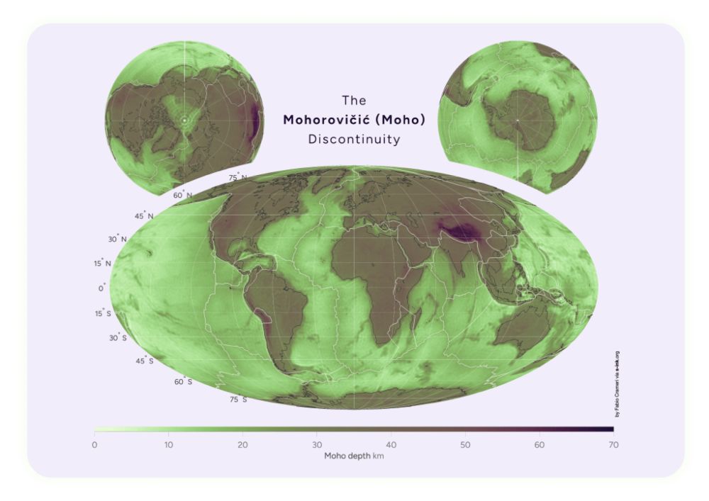 Global Moho depth