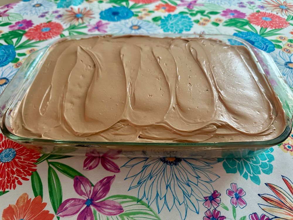 Chocolate cake with chocolate buttercream frosting