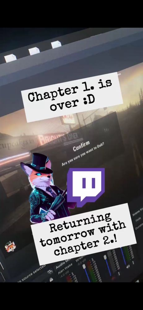 Chapter 1. is over :D Confirm Are you sure you want to quit? Returning tomorrow with chapter 2.!