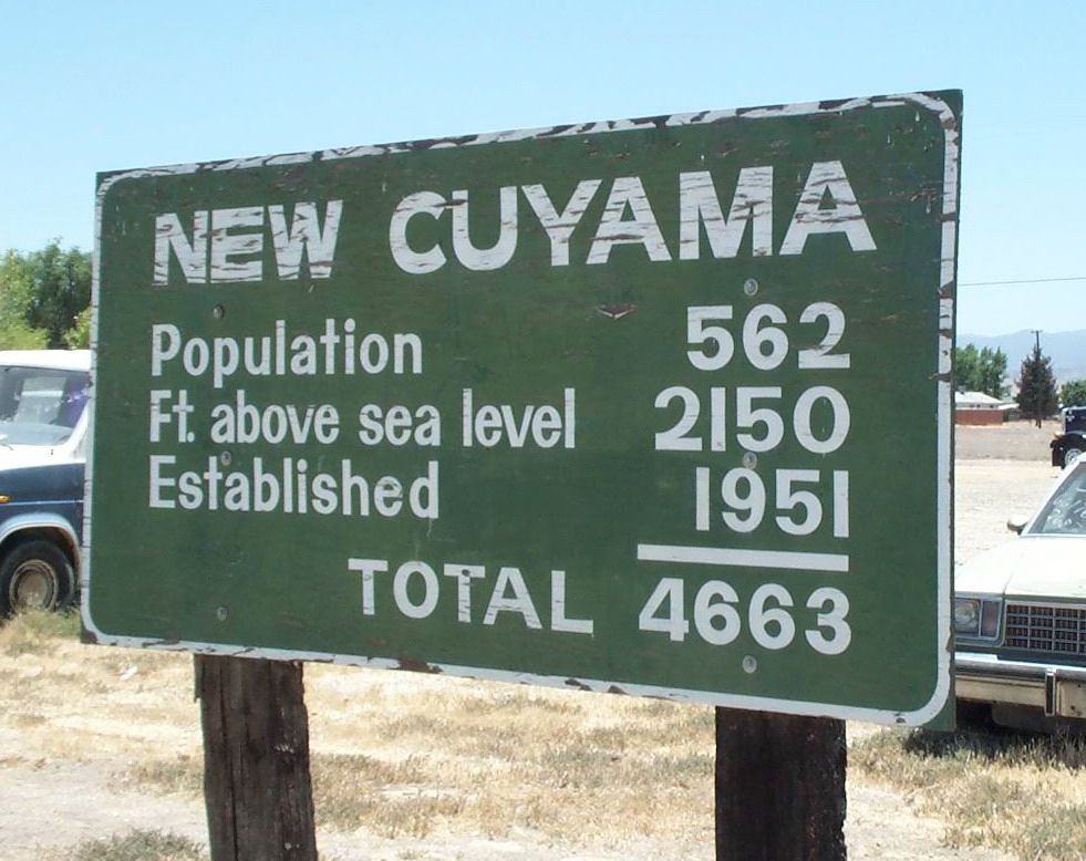 New Cuyama

Population 562
Feet above sea level 2150
Established 1951

Total 4663