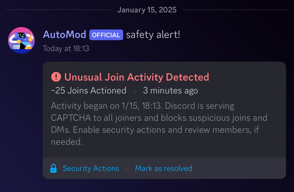 Unusual activity detected 