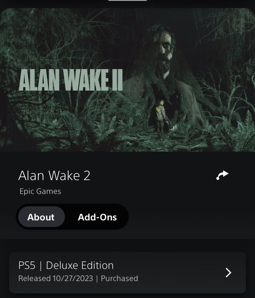 Alan Wake 2 deluxe edition PlayStation 5