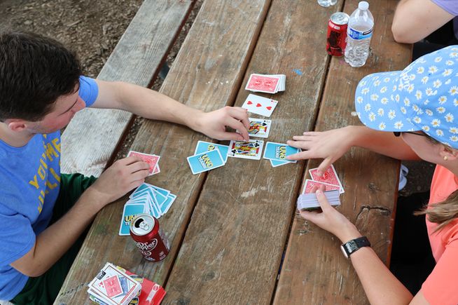 People playing poker.
