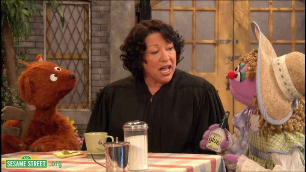 Sesame Street: Sonia Sotomayor: "The Justice Hears a Case."