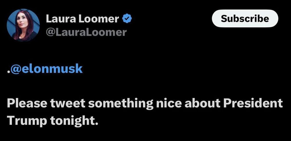 This is a copy of a Tweet from Laura Loomer addressed to elon musk. She says, 