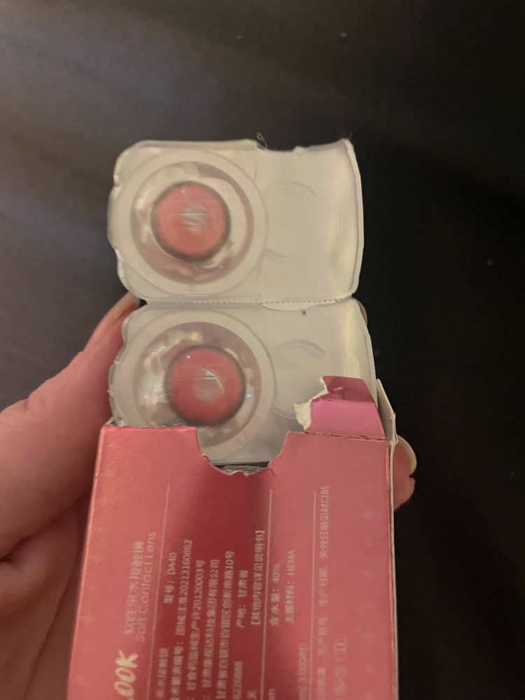 Pink eye contacts for cosplay