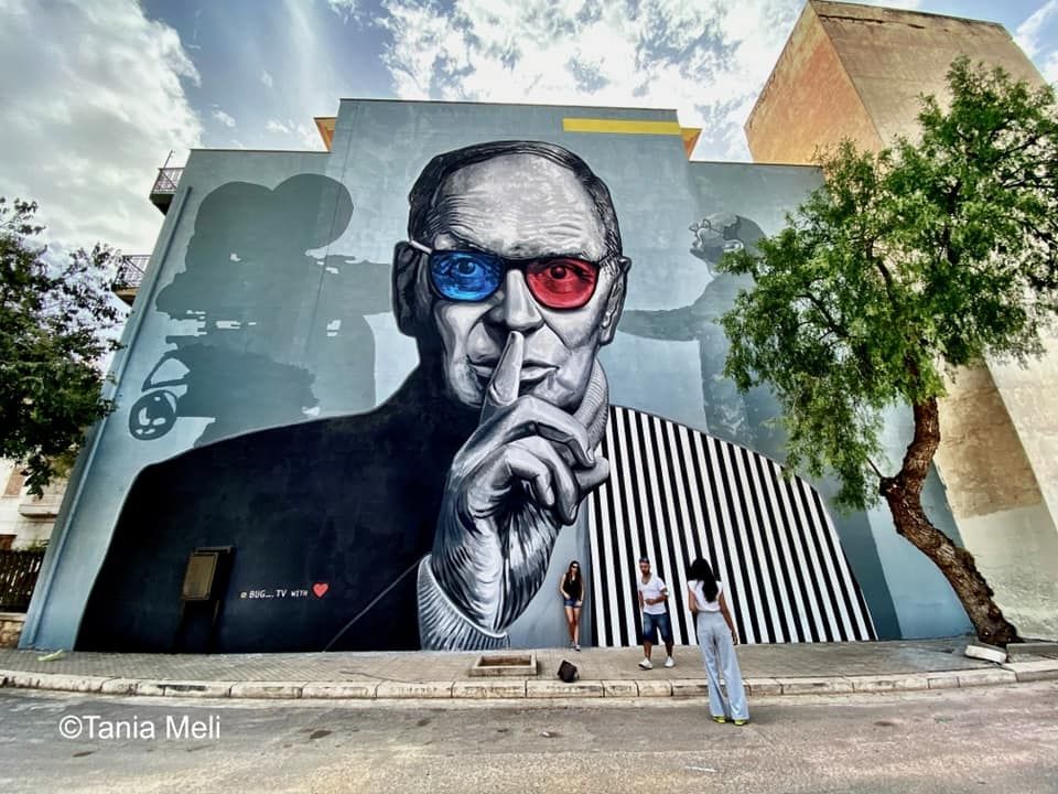 Mural Ennio Morricone en Sicilia