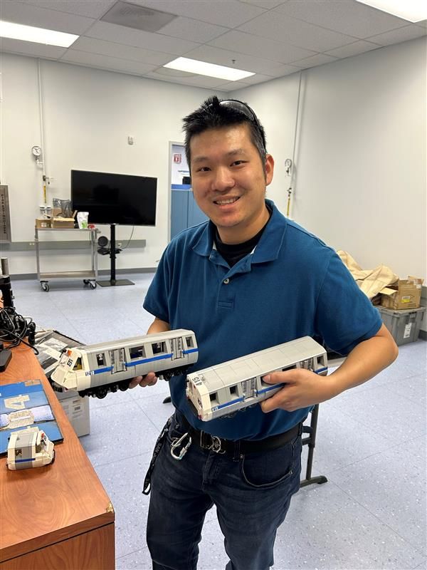 Willy with his BART cars