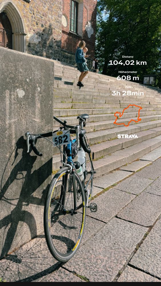 Fahrrad und Strava-Statistik: 104 km in 3,5 Stunden 