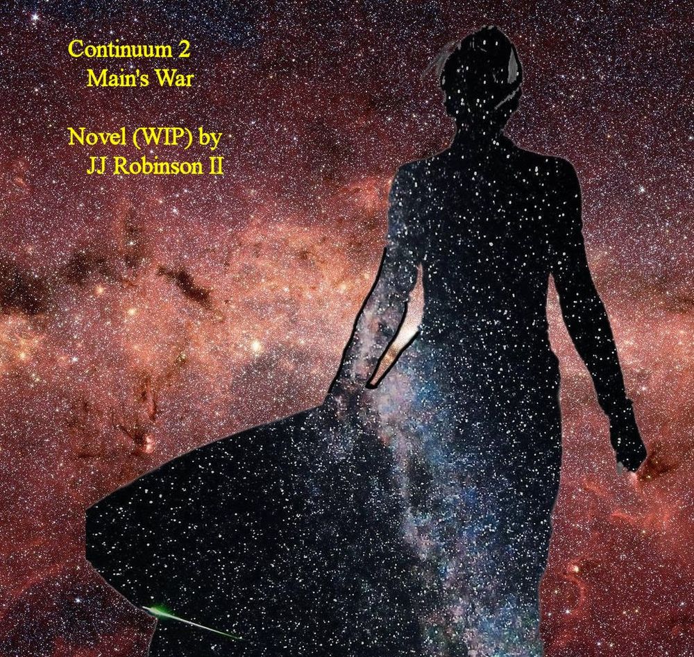 A poster of Main, an accidental sentient, in her imposed self-image as "The Woman of Stars".
