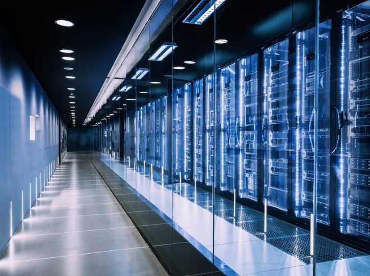 inside of a data centre. 
