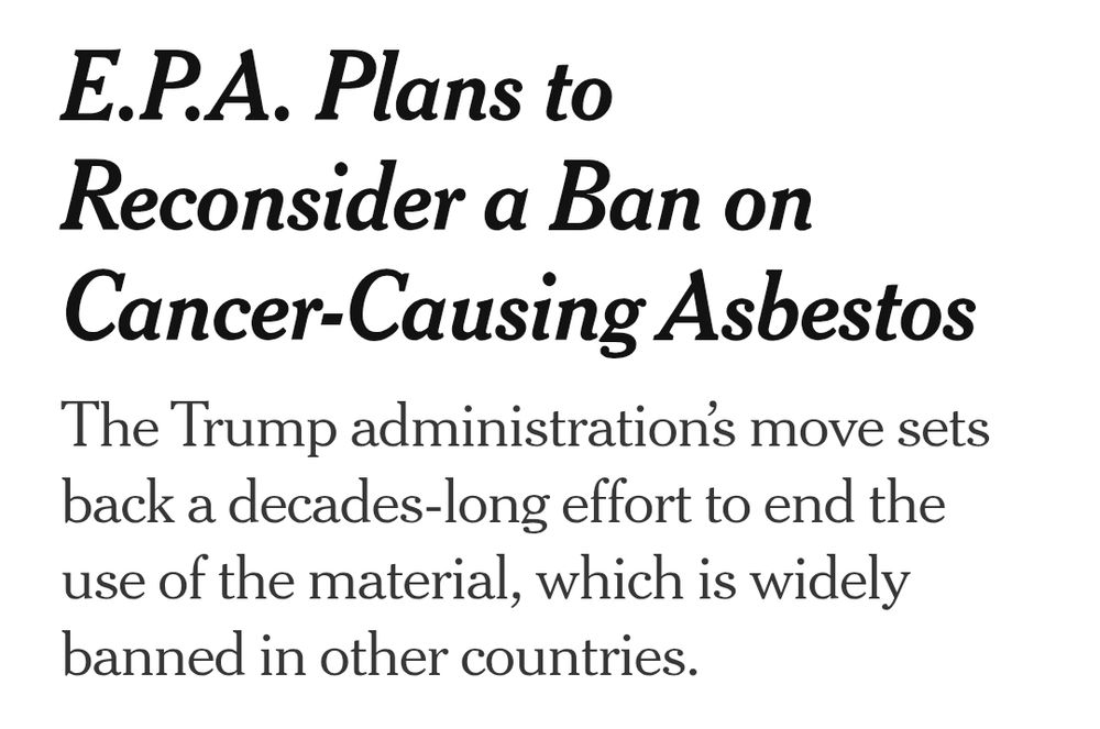 Trump to consider lifting ban on asbestos