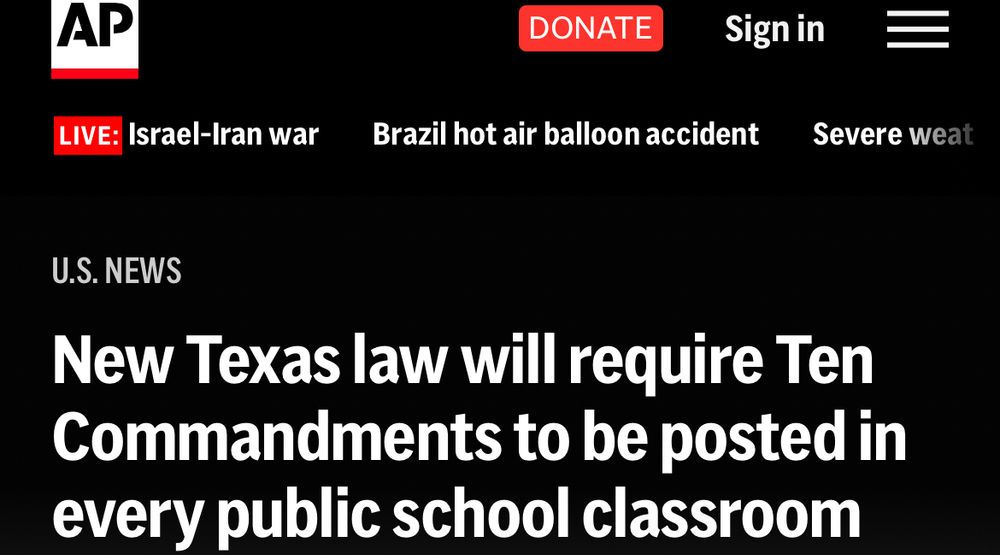 New Texas law will require Ten Commandments to be posted in every public school classroom