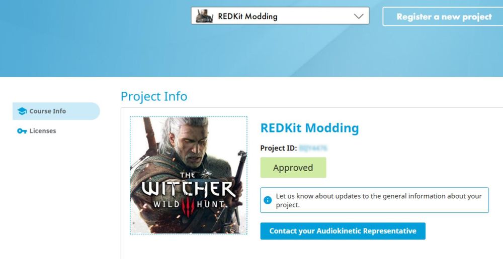 REDkit modding. Audiokinetic Wwise project info.