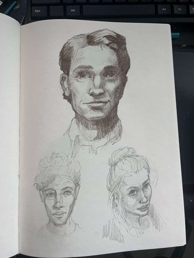 Pencil portrait drawing