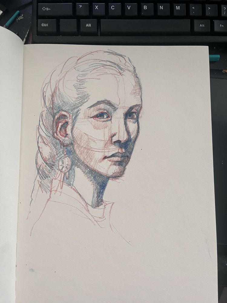 Pencil portrait drawing