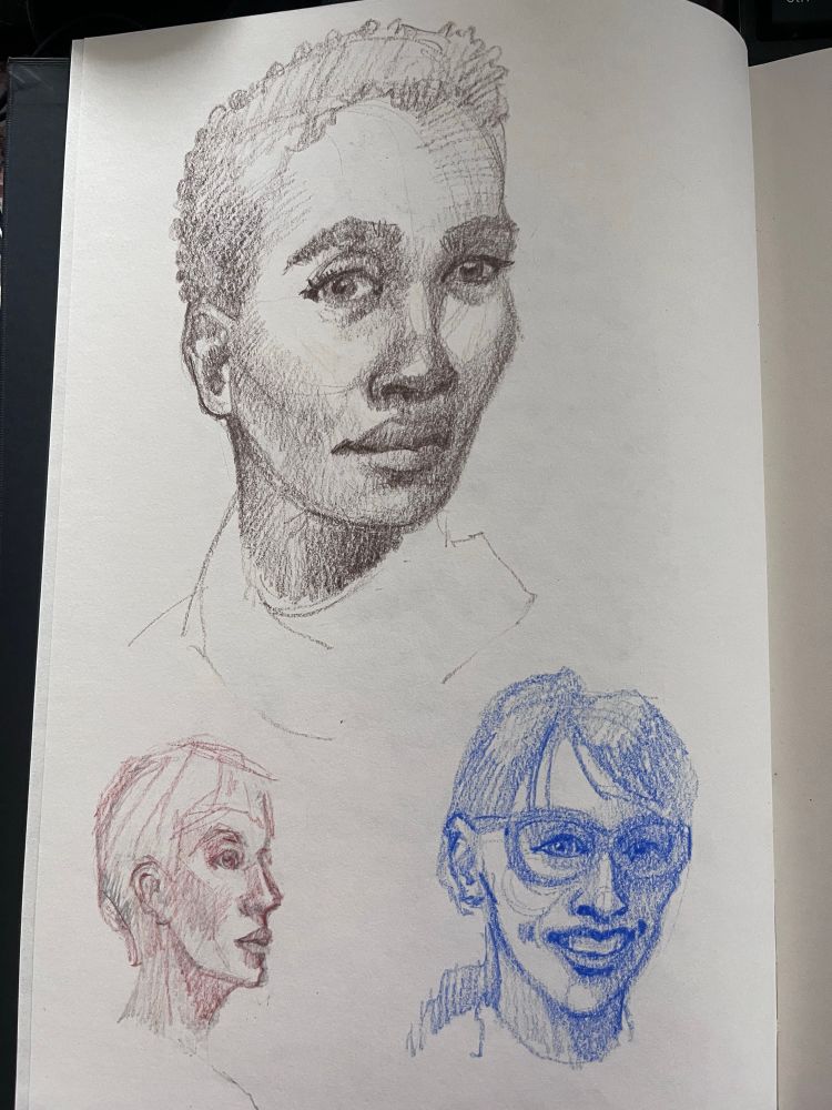 Pencil portrait drawing