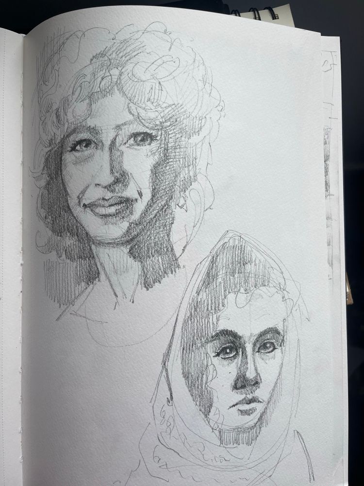 Pencil portrait drawing