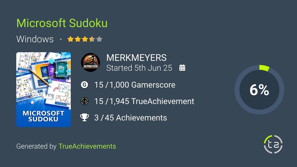 Microsoft Sudoku (UWP) Achievements | TrueAchievements