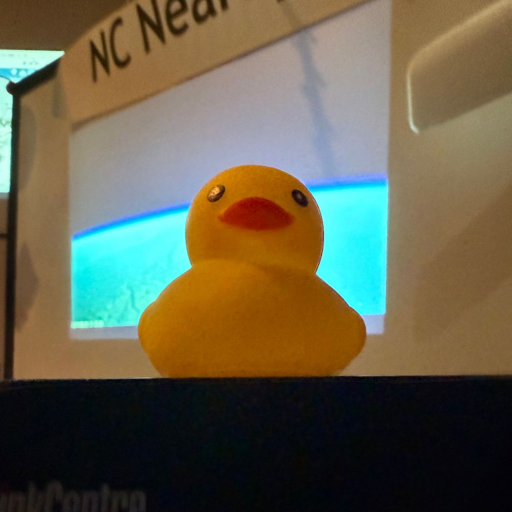 Little bitty rubber duck at the booth