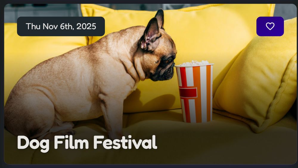 Daysoftheyear.com listing for November 6th, 2025: Dog Film Festival