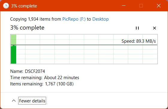 screenshot of a copy dialog from Windows 7