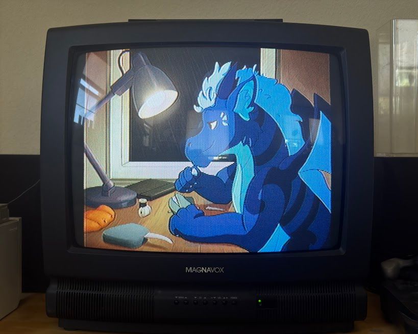 my second 2024 artfight attack on a crt tv