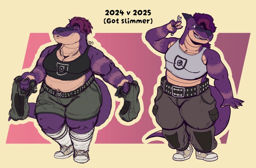 design evolution of zaria from 2024 vs 2025. she slimmed down a bit!