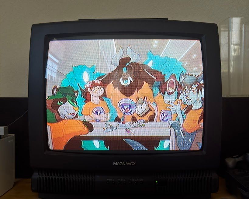 my final 2025 artfight attack on a crt tv