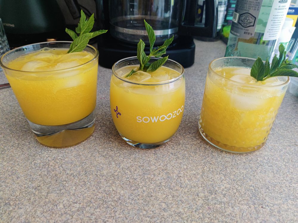 Passion fruit juice cocktail 