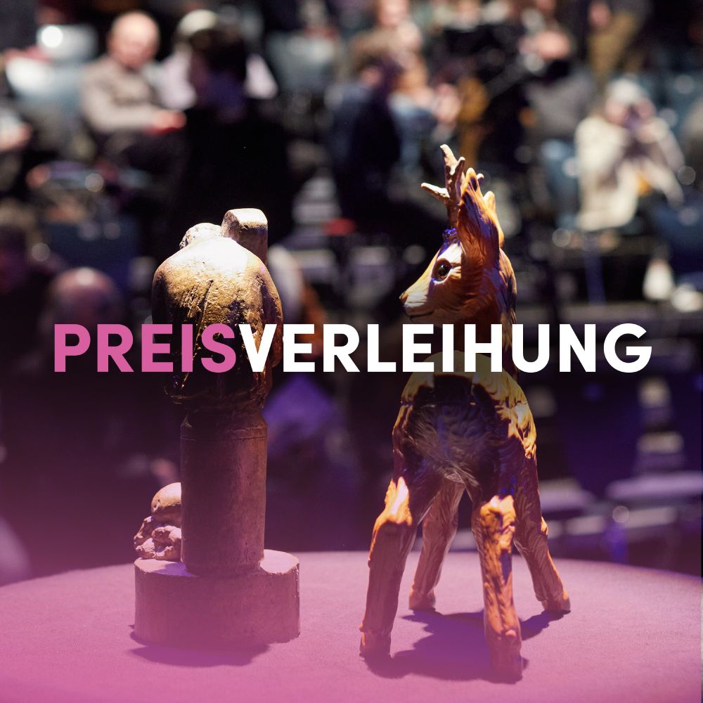 Eine Ankündigungsgrafik zum Bilderbebenfestifal am 24.11.2023 auf der ein kleines Reh als Preis zu sehen ist