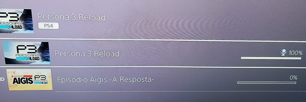 Photograph of my epic Persona 3 Reload platinum trophy that I got