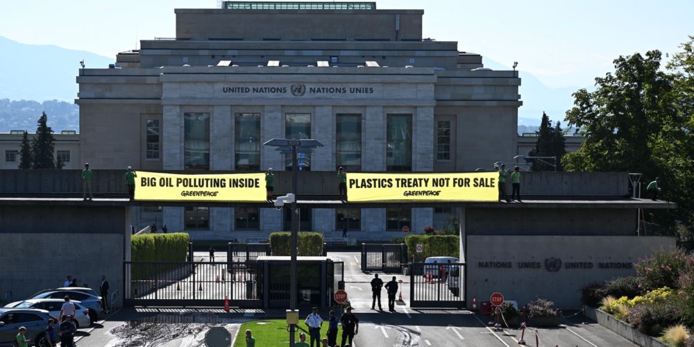 "Corporate polluters that created this problem must not be allowed to stop the world from solving it," argued one Greenpeace campaigner.
