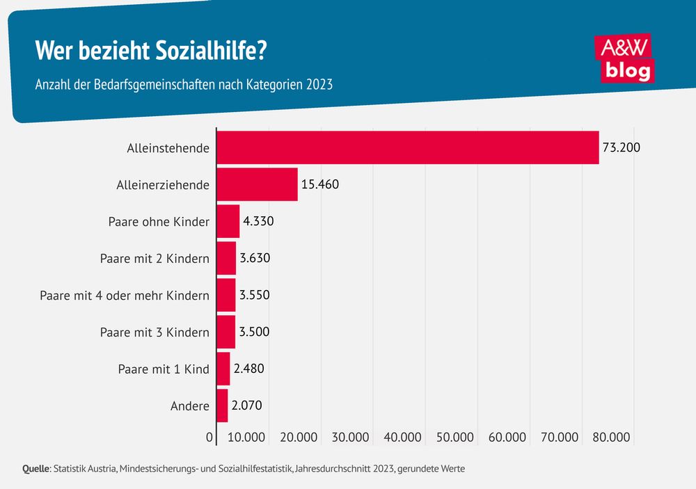 Alleinstehende machen mit großem Abstand die größte Gruppe der Sozialhilfebezieher:innen aus. 