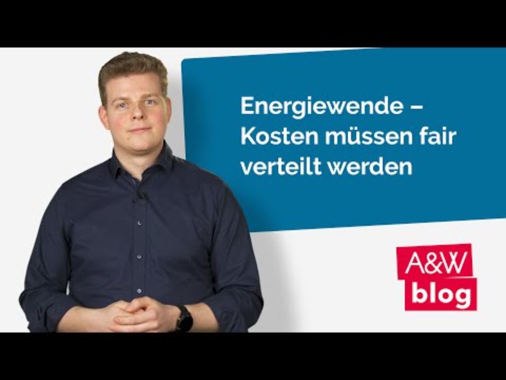Energiewende - Kosten müssen fair verteilt werden