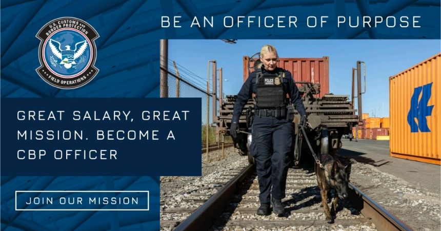 Advertisement for U.S. Customs and Border Patrol 