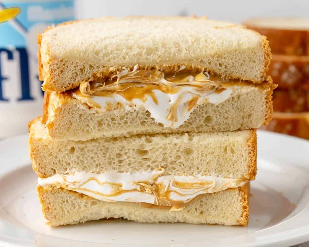 White Bread, Marshmallow Fluff, and Creamy Peanut Butter sandwich. One of the finest kinds of Maine, circa 1970