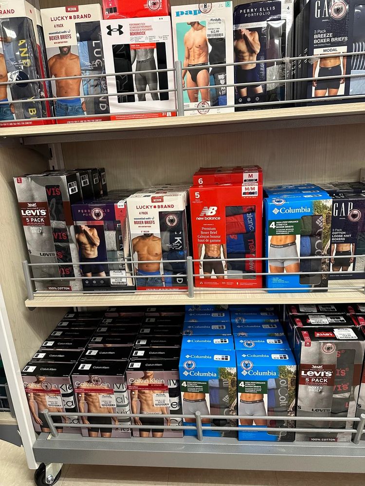 Super/department store men’s underwear isle 