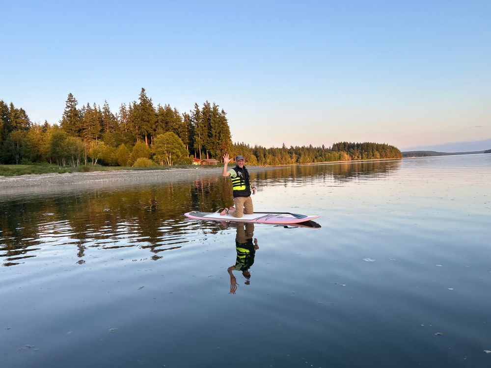 Stand up paddle boarding in Poulsbo, WA.