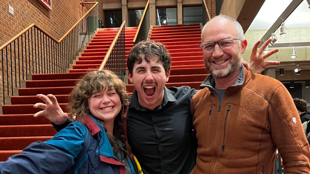 Having fun with the KashKids, Sophie, Eli, and me after Eli’s symphony concert.