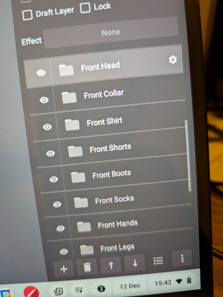 A series of folders within an illustration user interface named in a logical way 