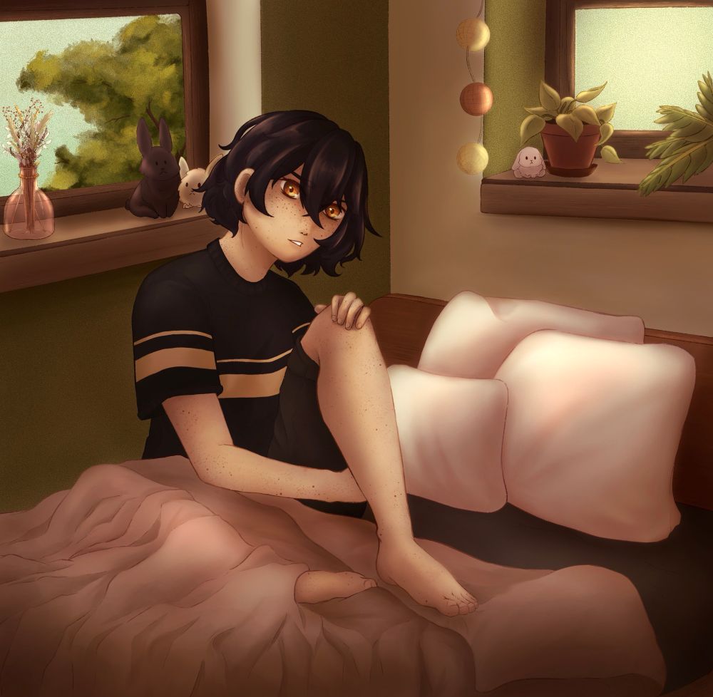 Digital art of my oc Léo