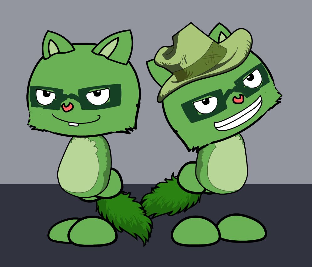 Lifty and Shifty from Happy Tree Friends in GoAnimate. Lifty is the one on the left while Shifty is the one on the Right. They were made with a mix of Lil' Peepz and Lil' Petz features.
