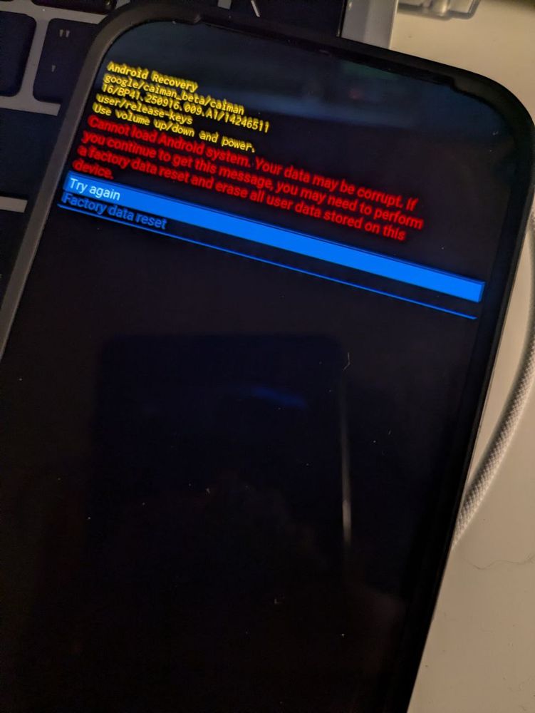 photo showing my phone crashing on boot
