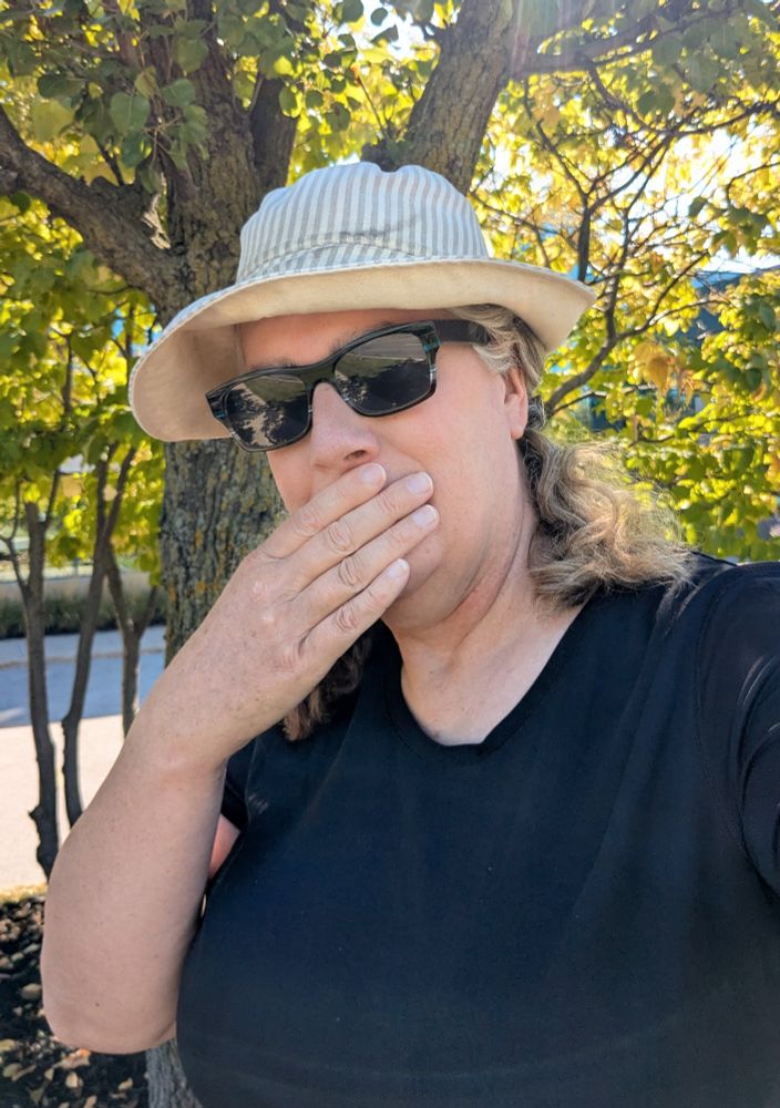 BlueSky Compat Selfie of Me while getting my walk through nearby business area.