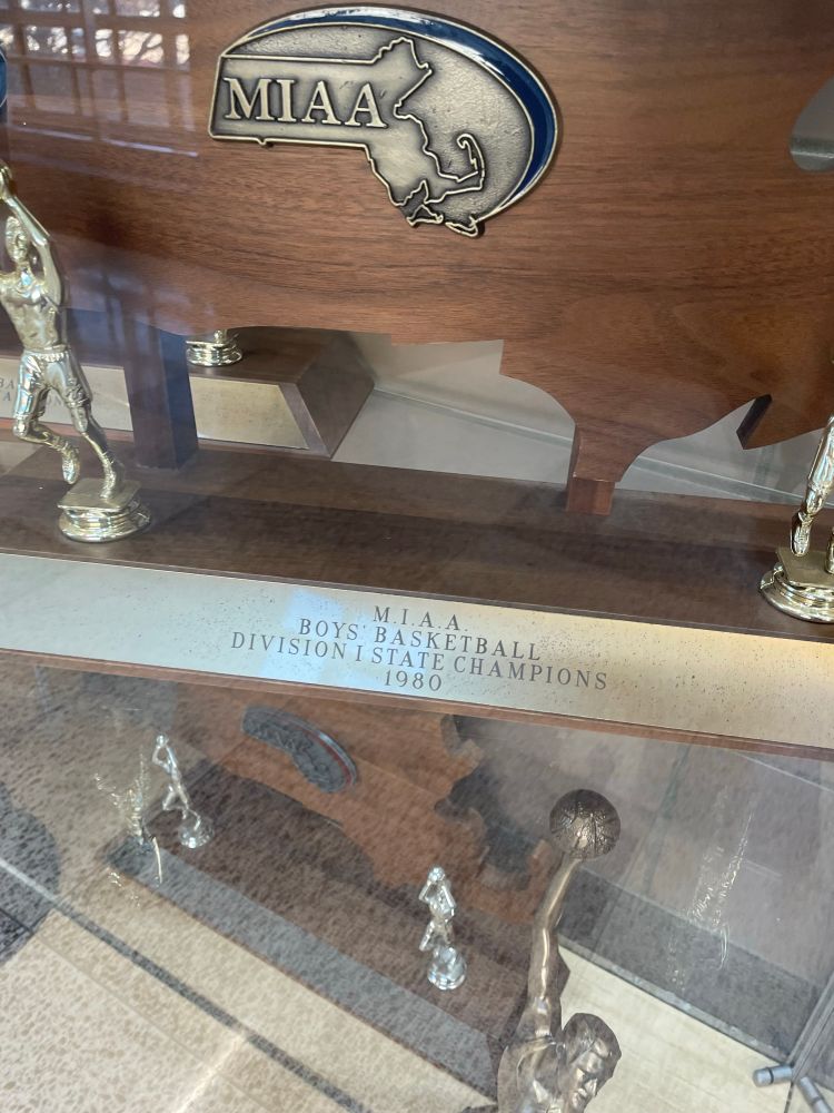 MIAA Boys Basketball Division One State Championship Trophy. 