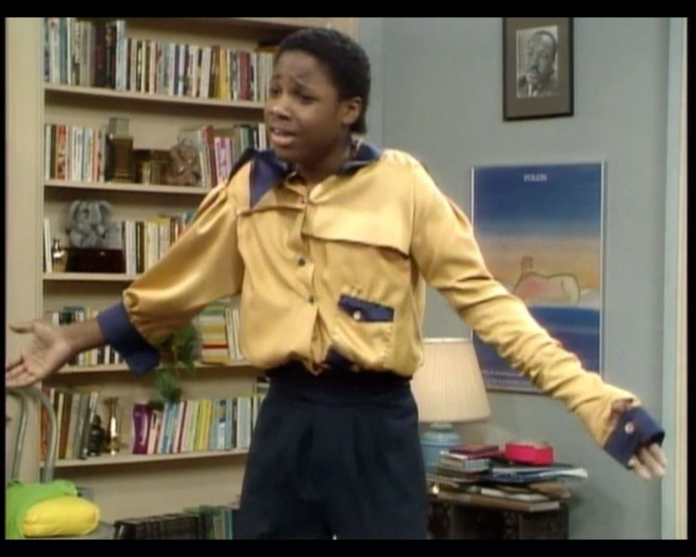 Theo Huxtable, played by Malcolm Jamal Warner, in an unfortunate shirt. 