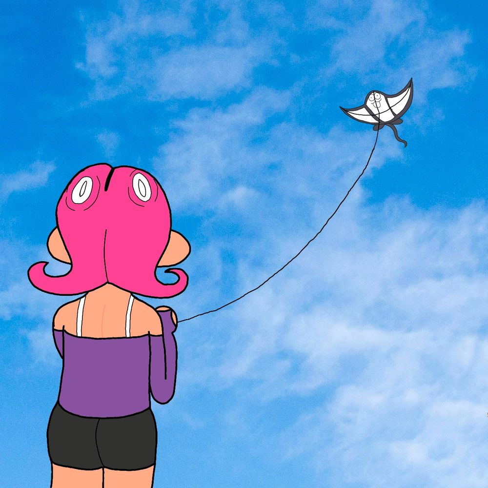 Same drawing but with silly background