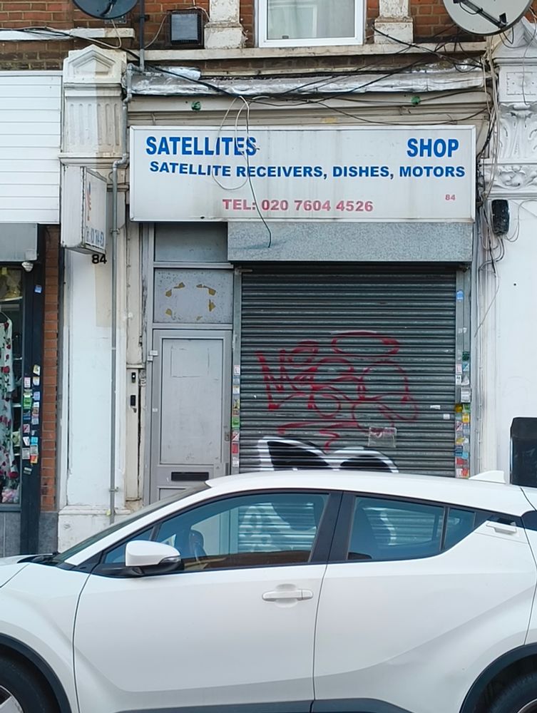 Old school satellite dish shop