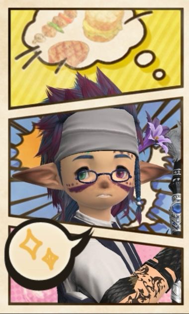 Aedyn in his blue mage glam